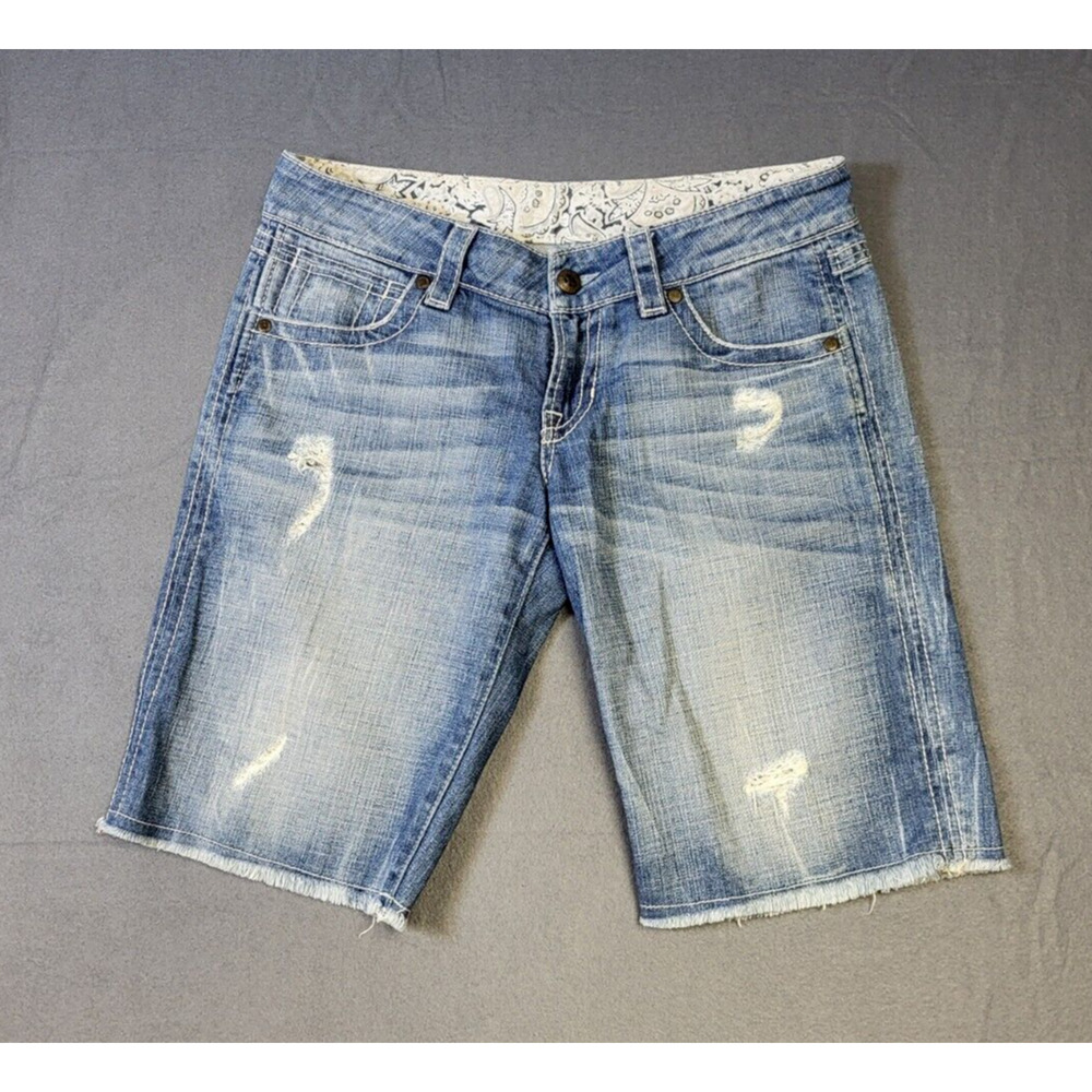 Tag+ Lima Cutoff Denim Jean Shorts Streetwear Cotton Blue Women's Size 29W